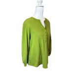 LC Lauren Conrad  Top Size XL Green Long Sleeve Henley Women's Photo 3