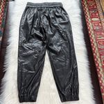 BLANK NYC Black Faux Leather Joggers Photo 6