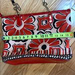 Coach poppy orange and Black Tote Bag with Striking Floral Design unique strap Photo 7