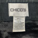 Chico's  Womens Size 2 L Black Cotton Sequin Embroidered Beaded Embellished Jacket Photo 6