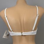New Cyn & Luca Bikini Top White Pucker Ribbed Size Medium Underwire Bra Juniors Photo 3