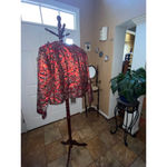 Women's Rothschild Red Black Floral Jacket Size L Size L Photo 4