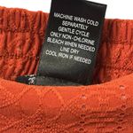 Soho Apparel  Orange Eyelet Crop Tie Front Elastic Waist Pull On Pants Medium Photo 11