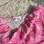 Due south small layered boutique western pink white rep snakeskin print romper Photo 2