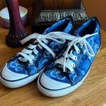 Coach Blue and White Sneakers with Butterfly Pattern Photo 0