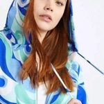 Hill House The Allie Zip-Up Fleece Jacket in Ocean Kaleidoscope Size XS NWT Photo 4