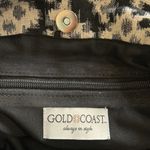 Gold Coast Black Off White Hobo Shoulder Purse Handbag Tapestry Snap Closure EUC Photo 2
