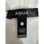 AQUA  Women's White Button-Down Shirt with Blue Heart Embroidery - Size‎ M Photo 8