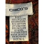 Chico's  Drape Jacket Med/Large Floral Lace Dolman Sleeve Boho Whimsigoth Fall Photo 4