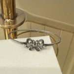 James Avery  RETIRED STERLING SILVER BUTTERFLY HOOK-ON BANGLE BRACELET‎ Photo 1