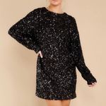 Red Dress Boutique | Black Long Sleeve Sequin Dress Photo 0