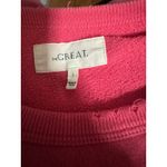 the GREAT. College Sweatshirt in Bright Rouge • Made in USA • Size 1(S) Pink Photo 3