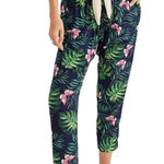 Free People  x Sandrine Rose Pants Size Small Green Palm Tree Butterfly NWT Photo 0