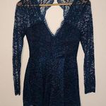 Lovers + Friends EveLace Long Sleeve Teal Romper size S Photo 0