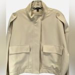 Rich Tan Cropped Military Style SHACKET from MARK ANDREW. SHIRT or JACKET! Size M Photo 7