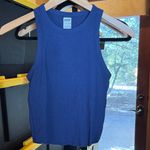 PINK - Victoria's Secret NWT  Navy Blue Ribbed Tank Bra Top Size Small Photo 1