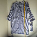 J.Crew Striped Poplin Cotton Tunic Dress Sz 6 Blue Nautical Preppy Belted Beach Photo 11