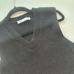 ZARA Black Ribbed V Neck Sleeveless Sweater Vest Knit Top Women's Size S Photo 4