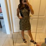 Loft Black And Gold Holiday dress Photo 0