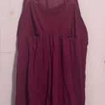 Cacique Sleepwear Burgundy Racerback Tank Top Sleep mini gown Size 18 20 Photo 0
