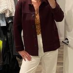 Vintage oversized coatigan blazer shirt jacket maroon purple small Red Photo 1