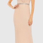 Mac Duggal NWT 93787 Pink Beaded Wrap V-Neck Cap Sleeve Dress Size 14 Photo 0