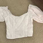 Wild Fable  White Eyelet Puff Sleeve Blouse Photo 0