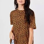 Free People  Cheetah Combo Clarity T-Shirt Photo 0