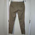 Micheal Kors Khaki Pants Five Pocket Zipper Ankle Gold Button Size 0 Tan Photo 2