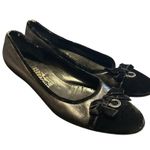 Salvatore Ferragamo Ferragamo Black Velvet Cap Toe, Bow, & Trim Classic Closet Staple 1/2 8.5M Shoes Photo 2