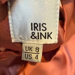 Iris & Ink The Outnets Draped Scarf Blouse Silky Satin Dusty Pink Mauve Size 4 Photo 6
