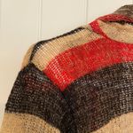 One World EUC  women’s orange tan brown knit drapey lightweight cardigan‎ sweater Photo 6