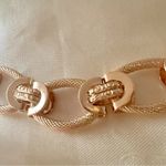 Chunky Oval Link Chain Necklace Rose Gold Textured Statement Choker jewelry Photo 4