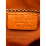 Salvatore Ferragamo  Woven Canvas Leather Tote Bag Orange Trim Italy Photo 5