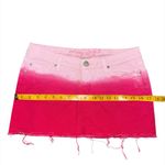 Refuge Y2K  Pink Ombré Low Rise Micro Mini Denim Skirt Juniors 7 Raw Hem 2000s Photo 7