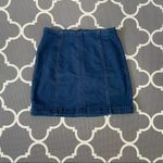 Free People  modern femme dark denim miniskirt jean skirt size 8 Photo 1