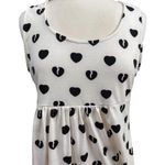 Reborn Dress Size L White with Black Hearts Size L Photo 1