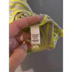 Cato  Yellow & Gray Chevron Design Cold Shoulder Cap Sleeves Top Size Small Photo 5