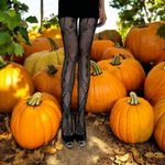 Women's Black Fishnet Tights Sheer Mesh Pantyhose Fashionable Stockings One Size Photo 1