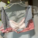 No Boundaries Red White Blue Striped Bikini Top Photo 5