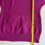Athleta  Sz S Purple Sweatshirt Mini Dress Hoodie V Neck Stretch Kangaroo Pocket Photo 6