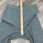 Princess Polly  Rach Striped Linen Blend Flare Leg Crop Pants Teal Grey 8 Photo 12