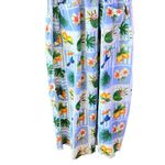 TRUE DESTINATIONS Tropical Toucan Print Tie Strap Midi Sundress Vacation Size L Blue Size L Photo 3