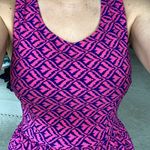 Buttons Tribal print dress, hot pink & navy, fit & flare Photo 0