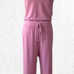 Lulus Pink Sleeveles Waist Tie Lounge Jumpsuit XS NWT Photo 0