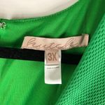 Hutch Fit & Flare Dress Sleeveless Tie V-Neck Zip Back Green Plus Size 3X Photo 3