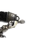 Chico's  Black Leather Braided Cord Zebra Enamel Inlay Pendant Necklace Photo 1