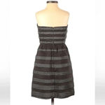 J.Crew Rugby Ginny Charcoal Grey Stripe Strapless Cocktail Dress Size 0 XXS XS Photo 2