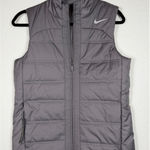 Nike  Women's Purple Gray Puffer Vest Lightweight Full Zip Sleeveless Jacket Sz S Photo 0