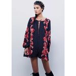 Free People Free People Sunset Blvd Floral Romper Size XS - Boho Photo 4